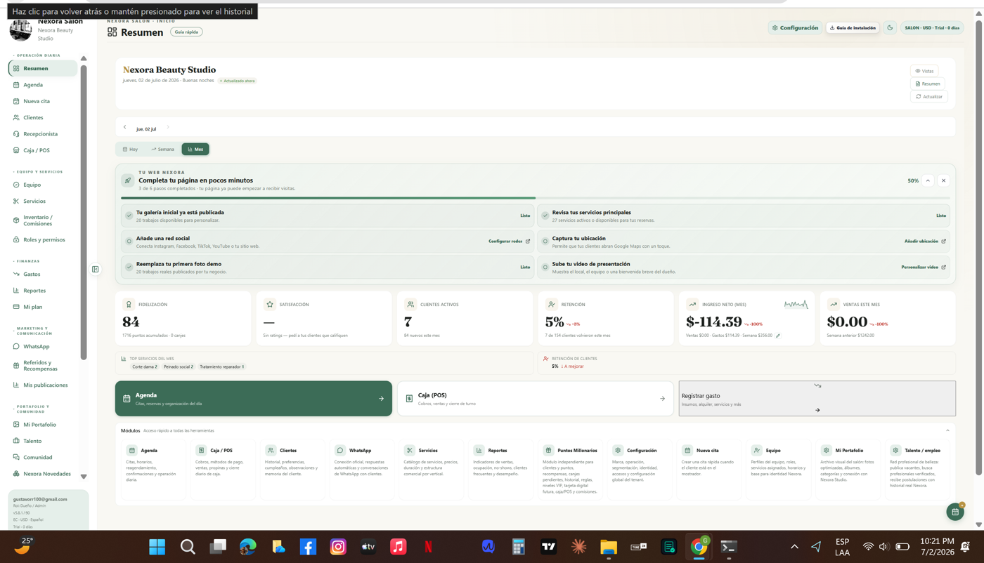 Agenda de Nexora